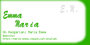 emma maria business card